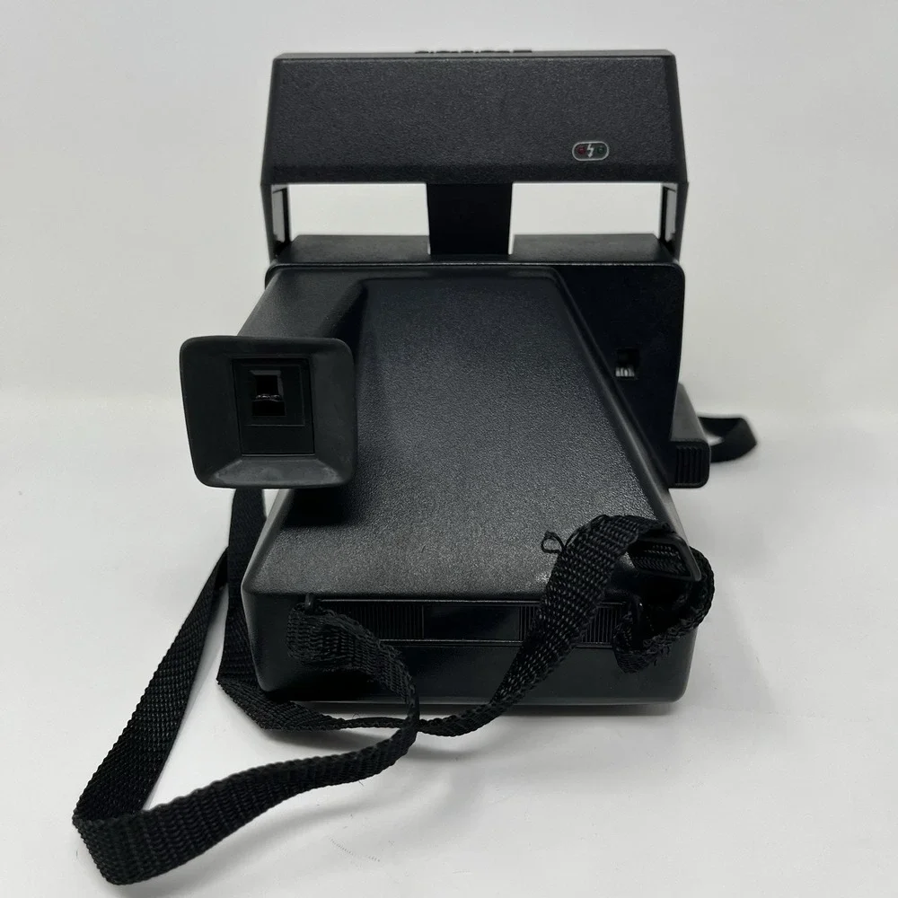 Vintage Polaroid Sun 600 LMS Instant Film Camera Silver Face Built-In Flash